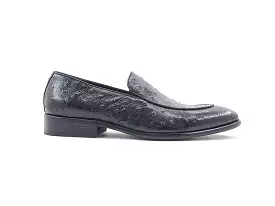 Ostrich Embossed Calfskin Slip-on Loafer