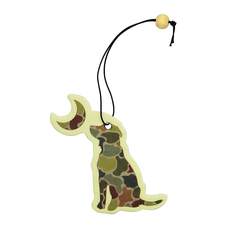 River Camo Dog and Moon Air Freshener