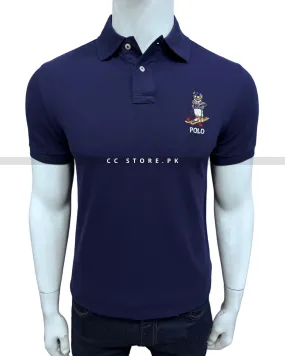 RL Skiing Bear Navy Blue Polo