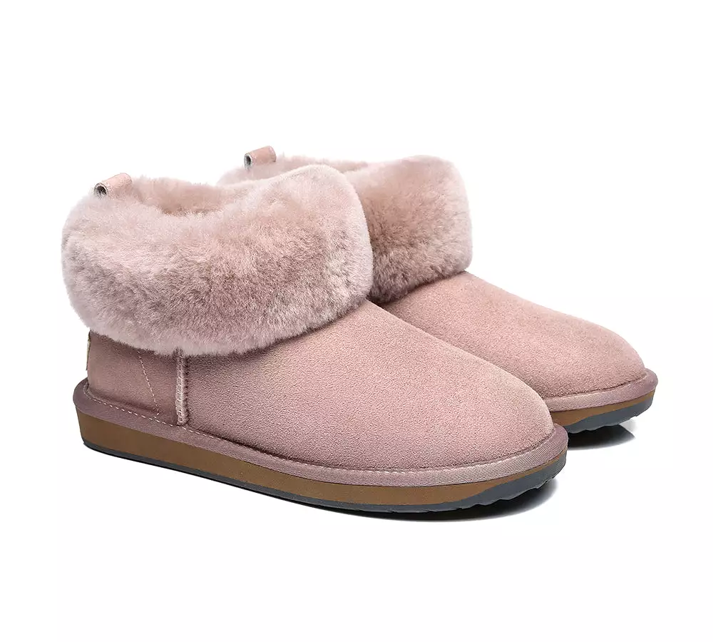 TARRAMARRA Emmy Women Sheepskin Slippers Fluffy Collar