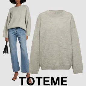 TOTEME  |Casual Style Wool Long Sleeves Plain Elegant Style