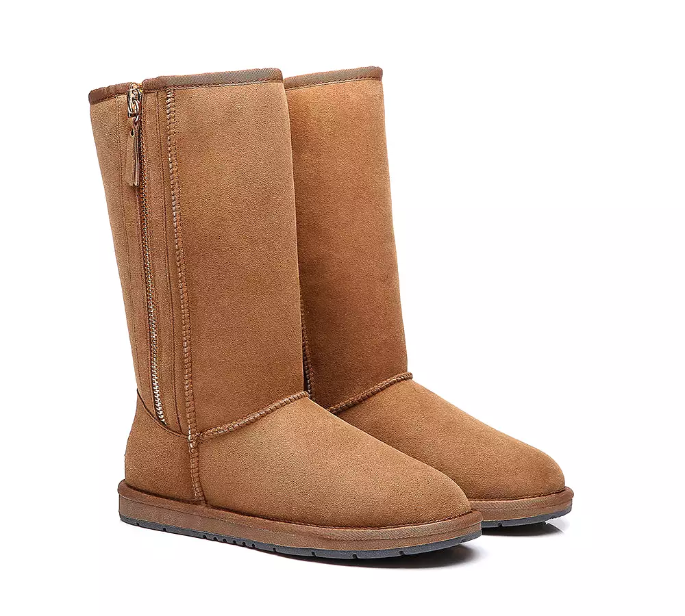 UGG Australian Shepherd Australian Premium Double Face Sheepskin Tall Side Zip Water Resistant Boots