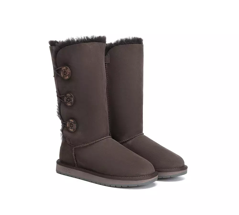 UGG Australian Shepherd Australian Premium Double Face Sheepskin Tall Triple Button Water Resistant Boots