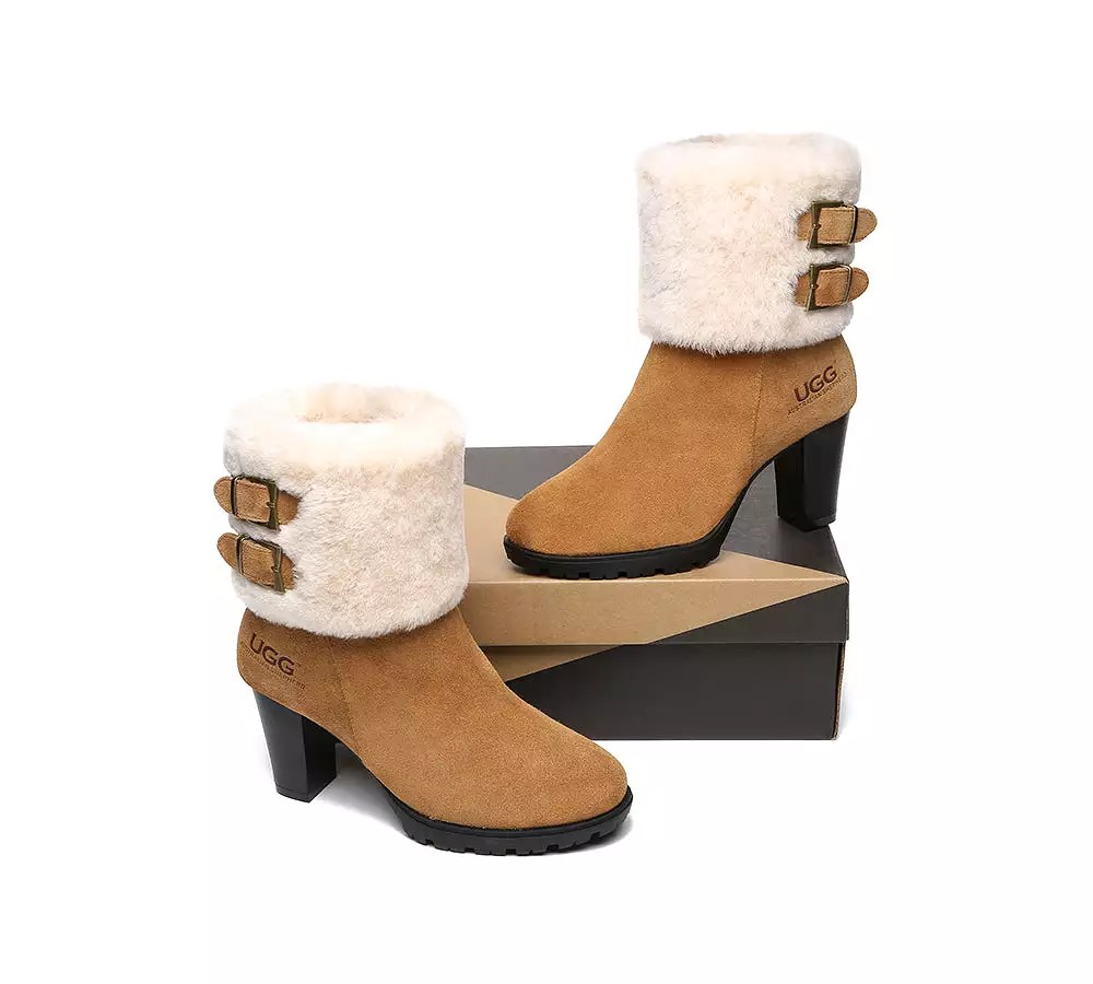 UGG Australian Shepherd Candice Shearling Style High Heel Women Boots