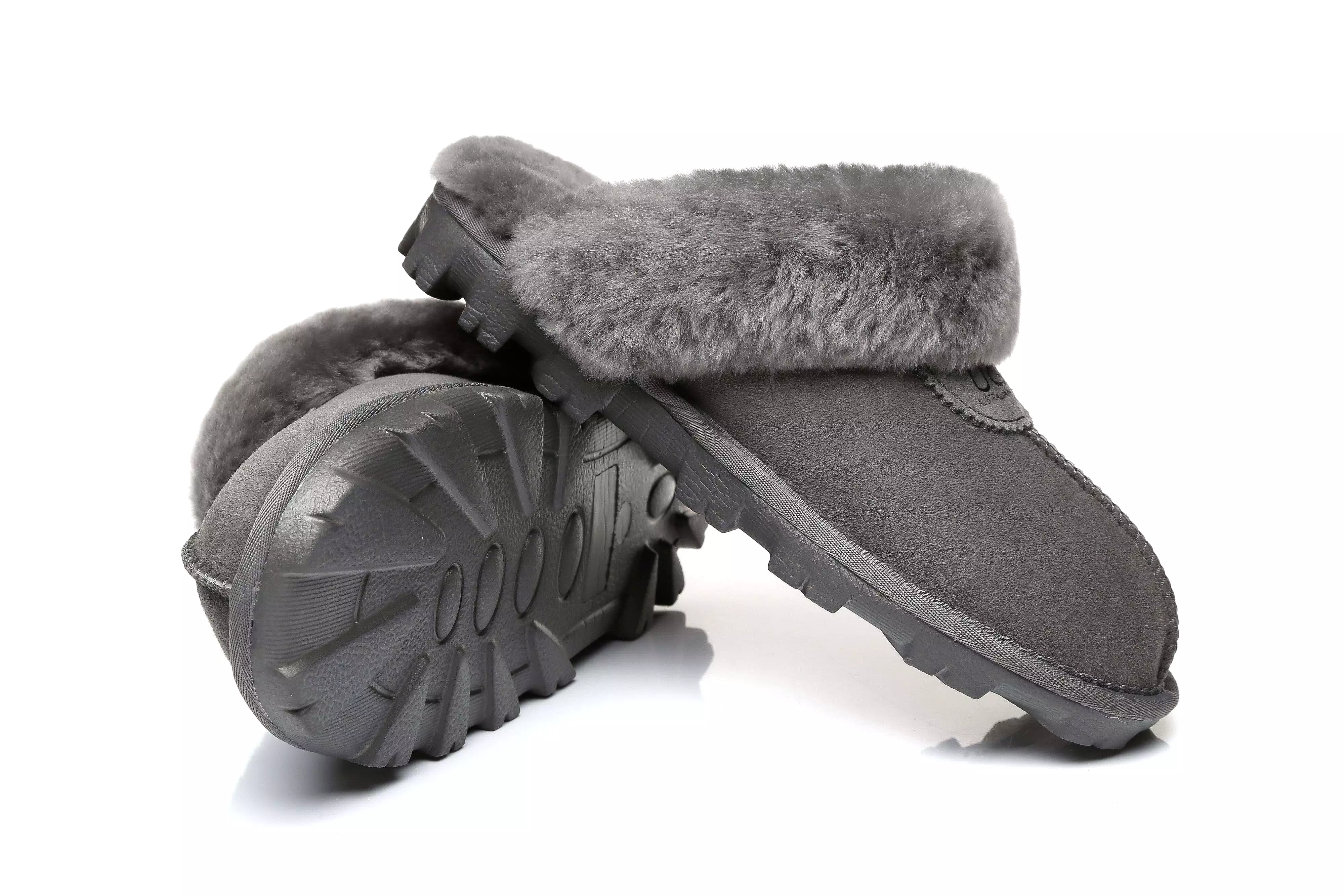 UGG Australian Shepherd Women Slippers Premium Australia Sheepskin Wool Waffle Scuff