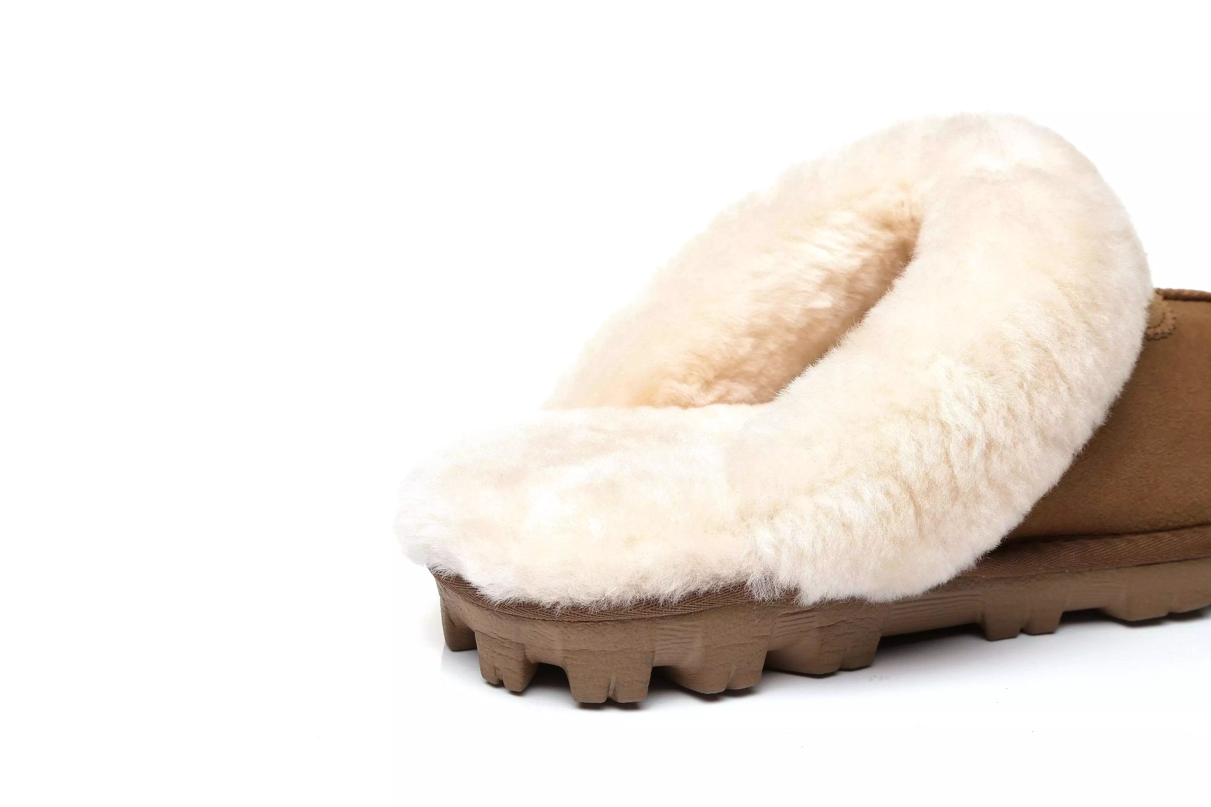 UGG Australian Shepherd Women Slippers Premium Australia Sheepskin Wool Waffle Scuff