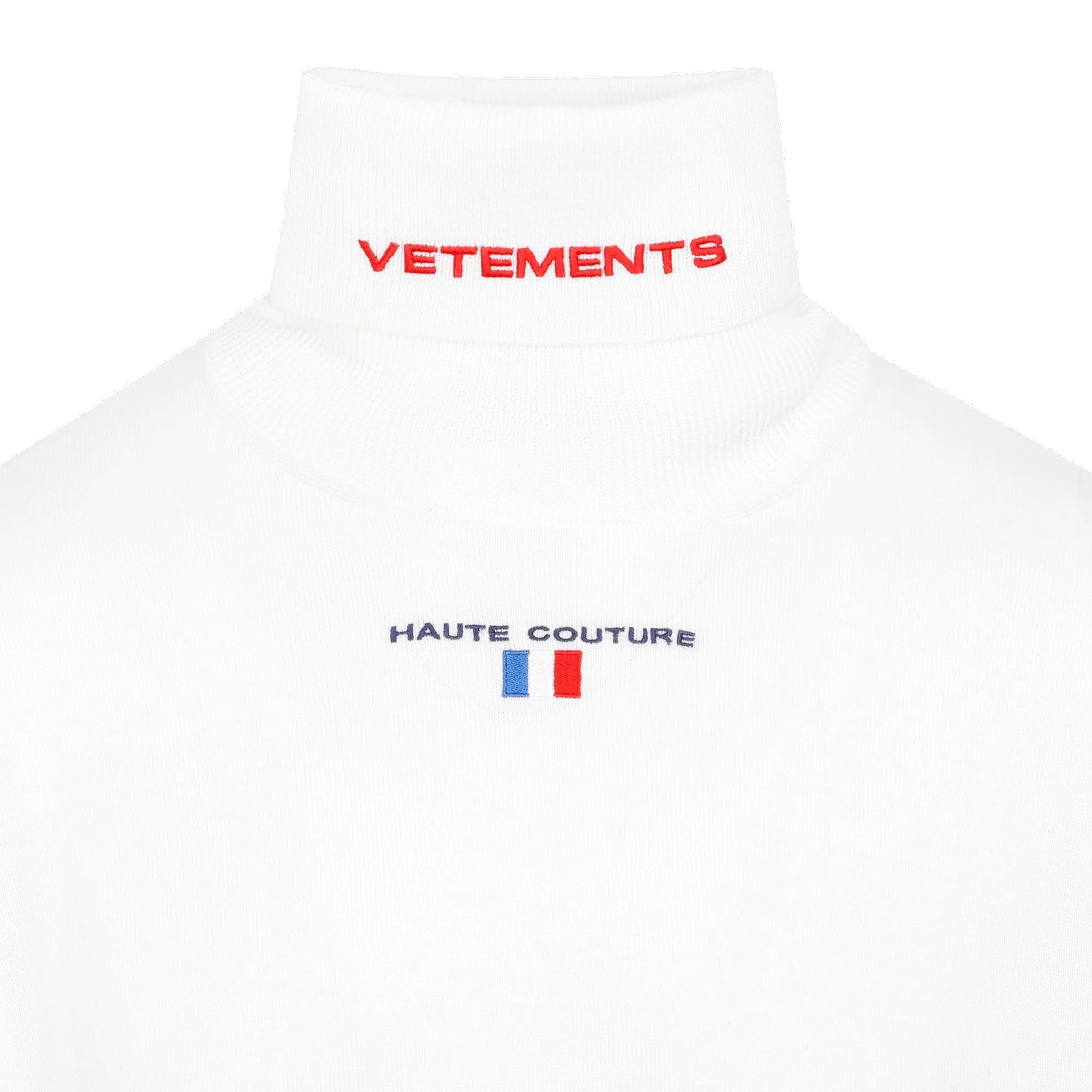 Vetements Logo Printed Roll-Neck Jumper