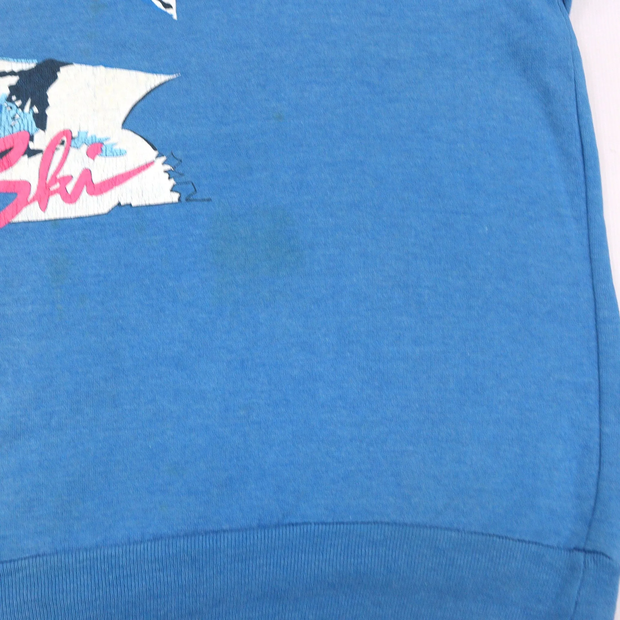 Vintage Skiing Blue Sweatshirt