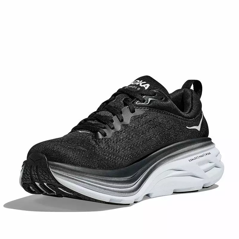 WOMENS HOKA BONDI 8 BLACK / WHITE 1127952