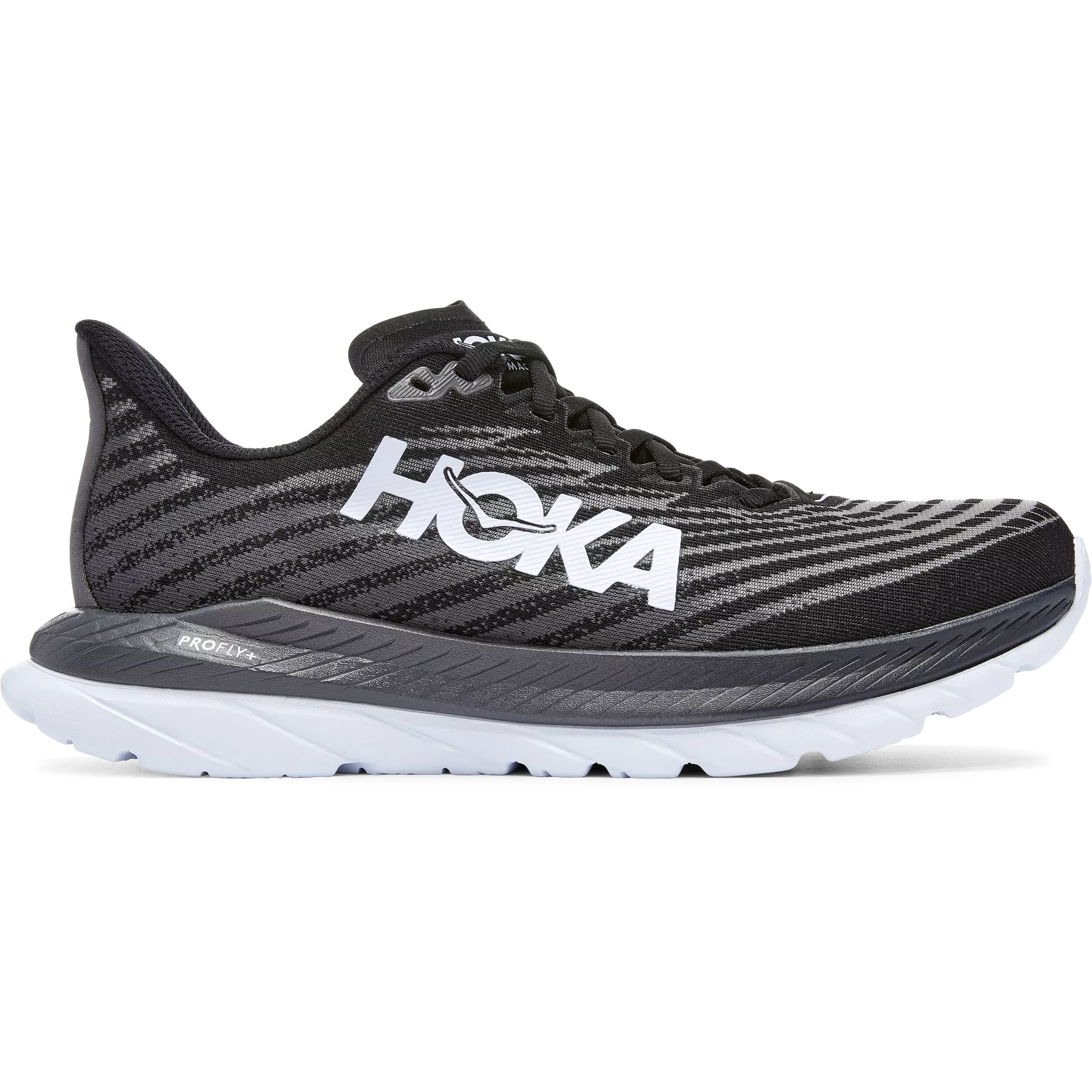 Women's Hoka One One Mach 5, Black/Castlerock, 7 B Medium