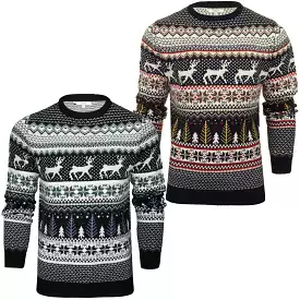 Xact Christmas/ Xmas Jumper 'Lapland' with Tree & Reindeer Fairisle Pattern