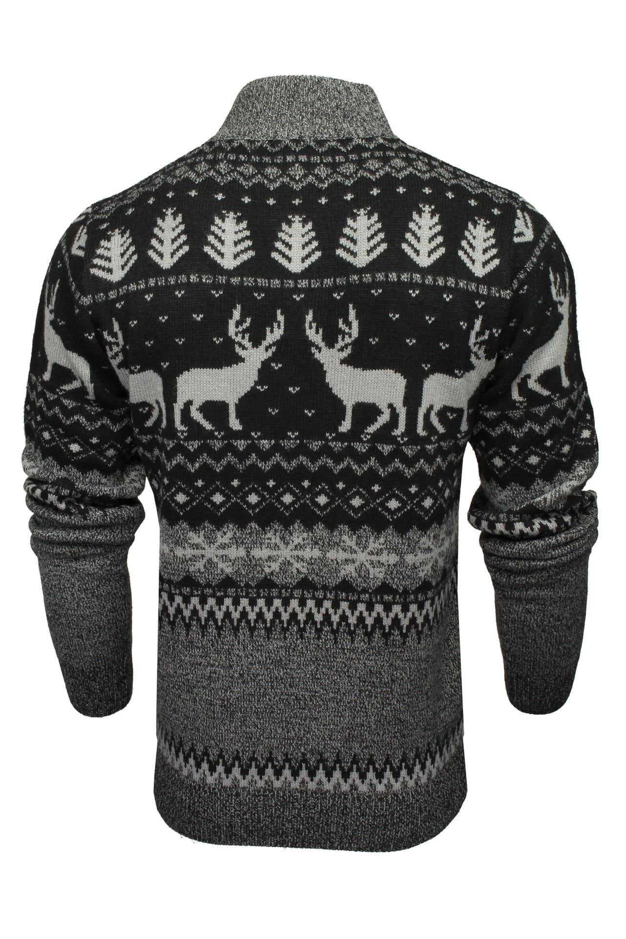 Xact Mens 1/4 Zip Reindeer Xmas/ Christmas Jumper