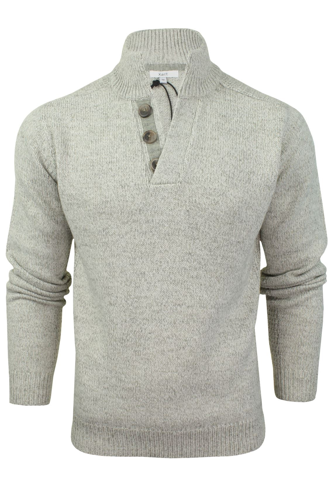 Xact Mens 3 Button Wool Blend Jumper