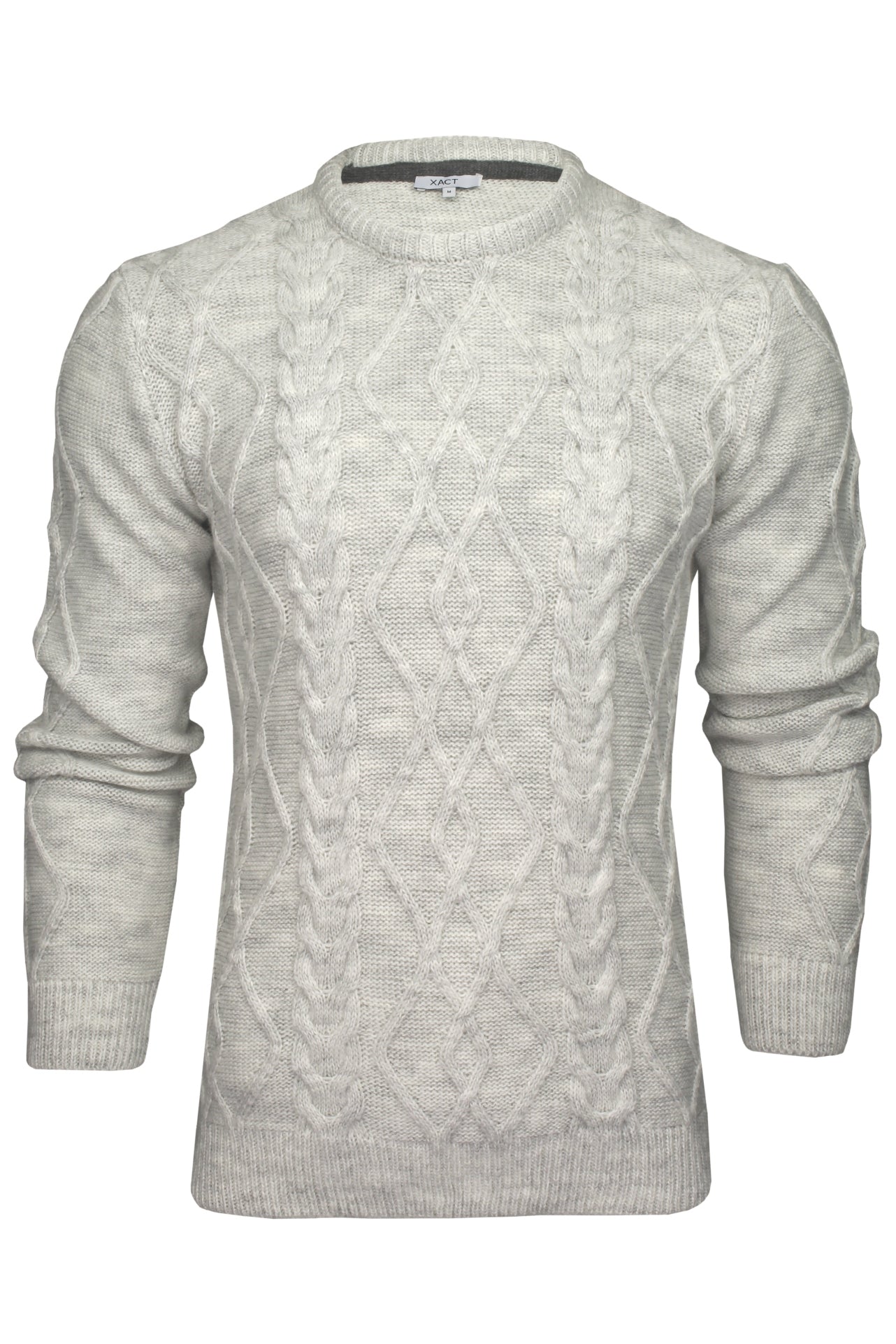 Xact Mens Cable Knit Crew Neck Jumper