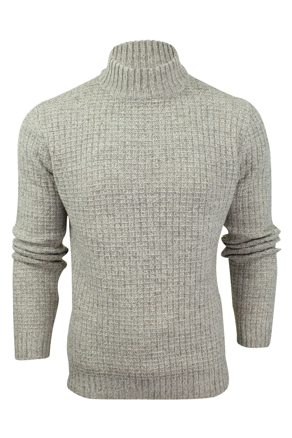 Xact Mens Textured Knit Turtle Neck Jumper