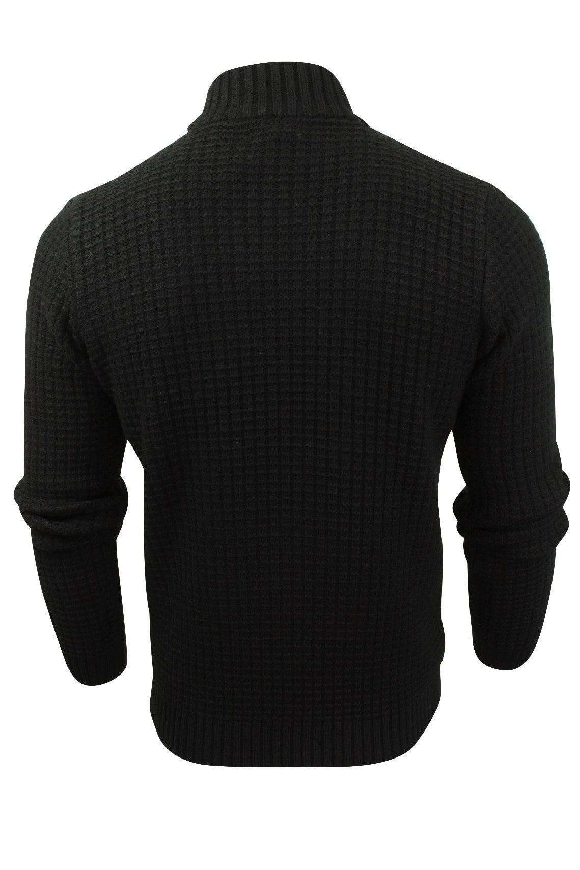 Xact Mens Textured Knit Turtle Neck Jumper