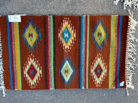 Zapotec handwoven wool mats, approximately 21” x 43” ZP22